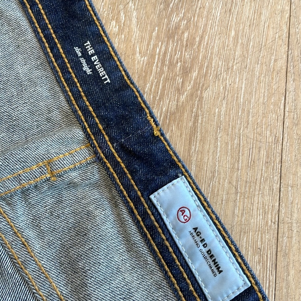 Ag Adriano Goldschmied Everett Slim Straight Jeans size 40X34.5 - Picture 7 of 9